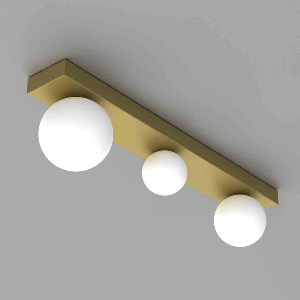 Plafoniera Milagro Bibione 3xG9 oro/bianco metallo