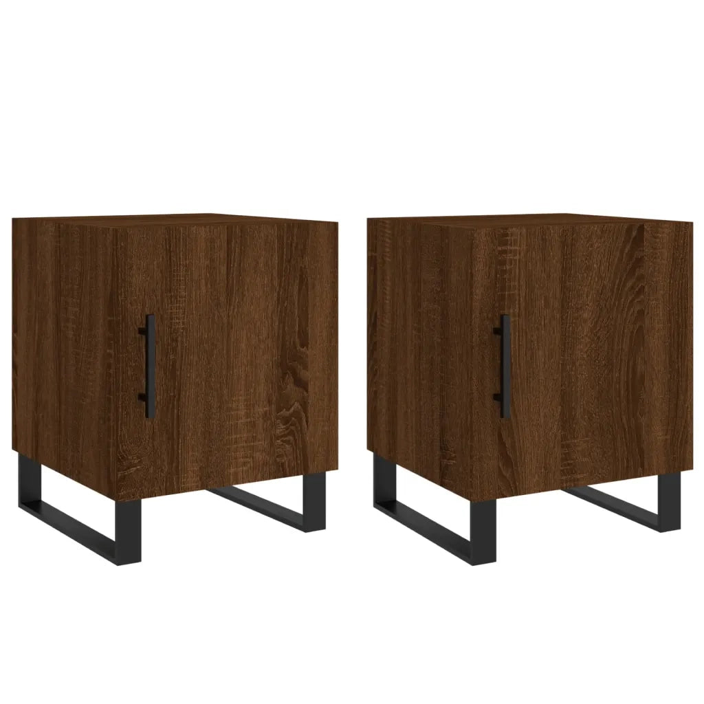 Comodini 2 pz Rovere Marrone 40x40x50 cm in Legno Multistratocod mxl 128486