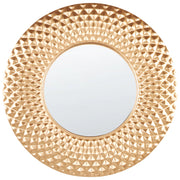 Specchio moderno rotondo da parete decorativo in metallo oro 60 cm ingresso camera da letto