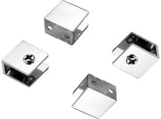Supporti per Pannelli 4 pezzi - Raccordo in Acciaio - Sostegno per Pannelli in Legno/Vetro - Installazione Facile - Solida - Spazievitore - Sostegni per Pannelli