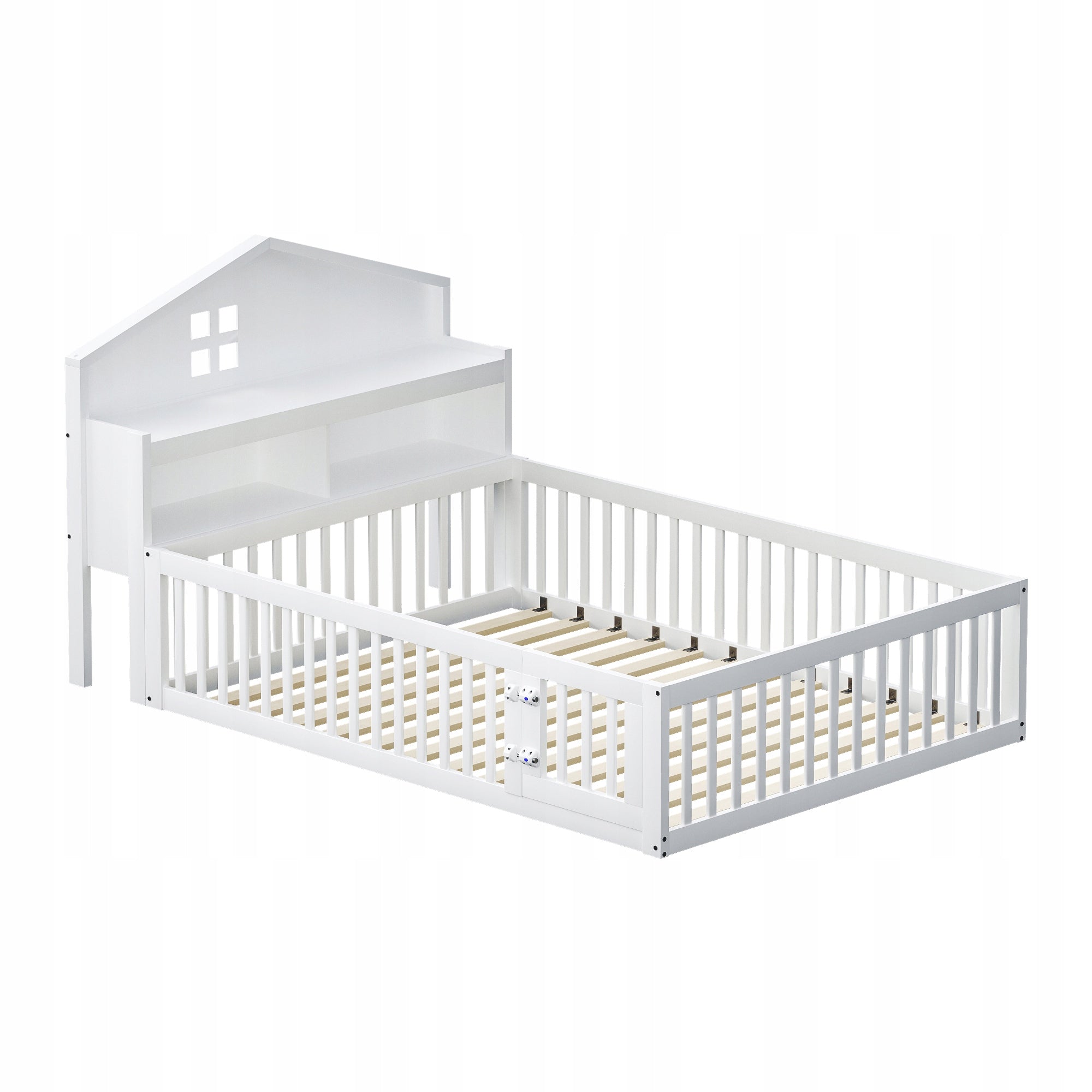 Letto singolo per bambini - Xylo - 140x200 - Bianco - Con cassetti