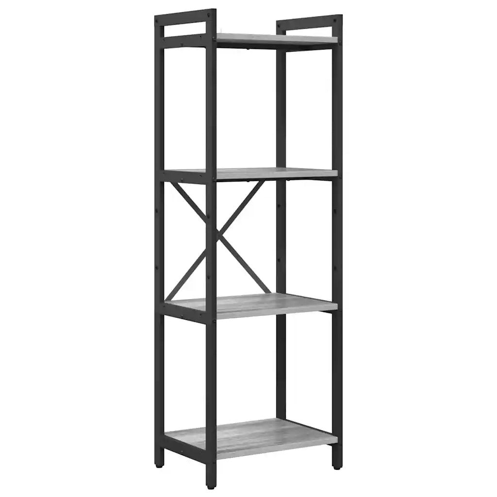 Libreria-Scaffale per Libri-Mobile di Stoccaggio Grigio sonoma 40 x 30 x 85 cm Legno multistrato 569589
