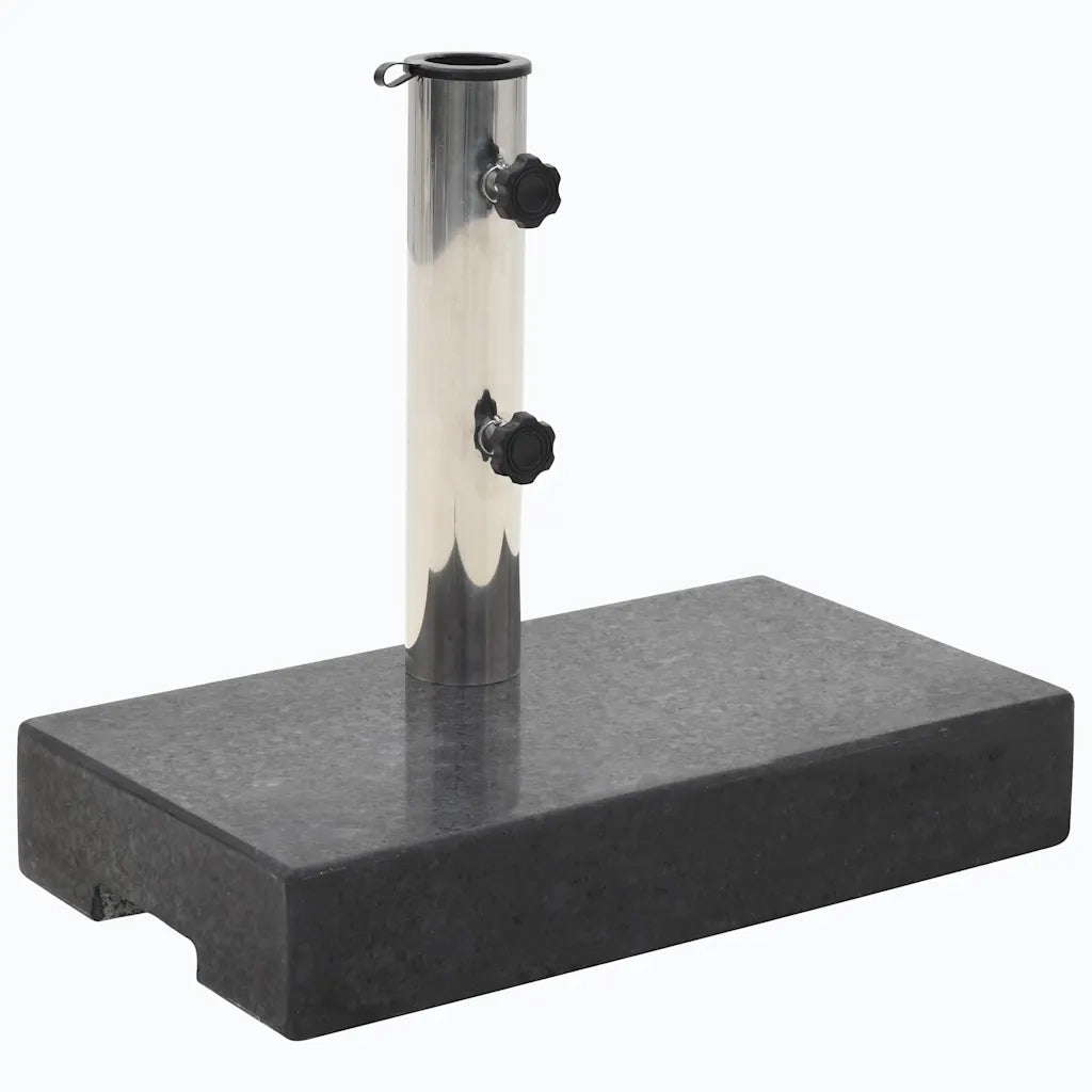 Base per Parasole in Granito Rettangolare 25 kg Nera CFW7543324
