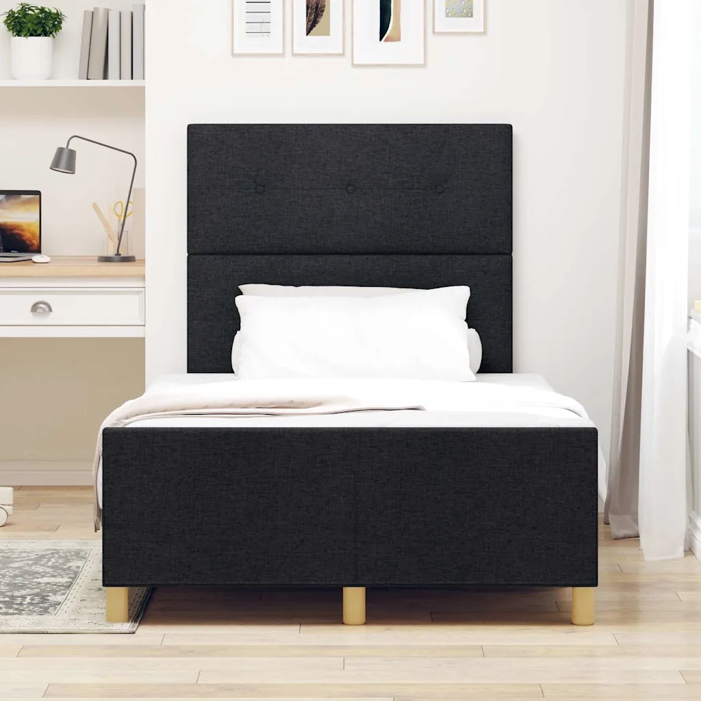 Struttura del letto con testiera Nero 120 x 190 cm Tessuto 3344713