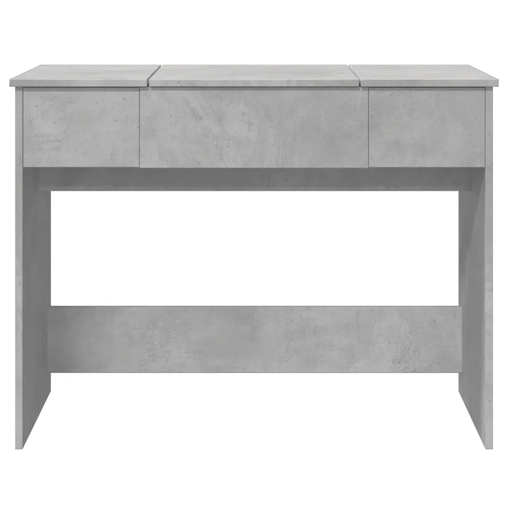 Toeletta con Specchio-Tavolo da Vanit¨¤ Grigio Cemento 100x45x76 cm