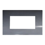 Placca Plastica Serie Venus 4P Colore Acciaio Scuro Compatibile Con Vimar Arke