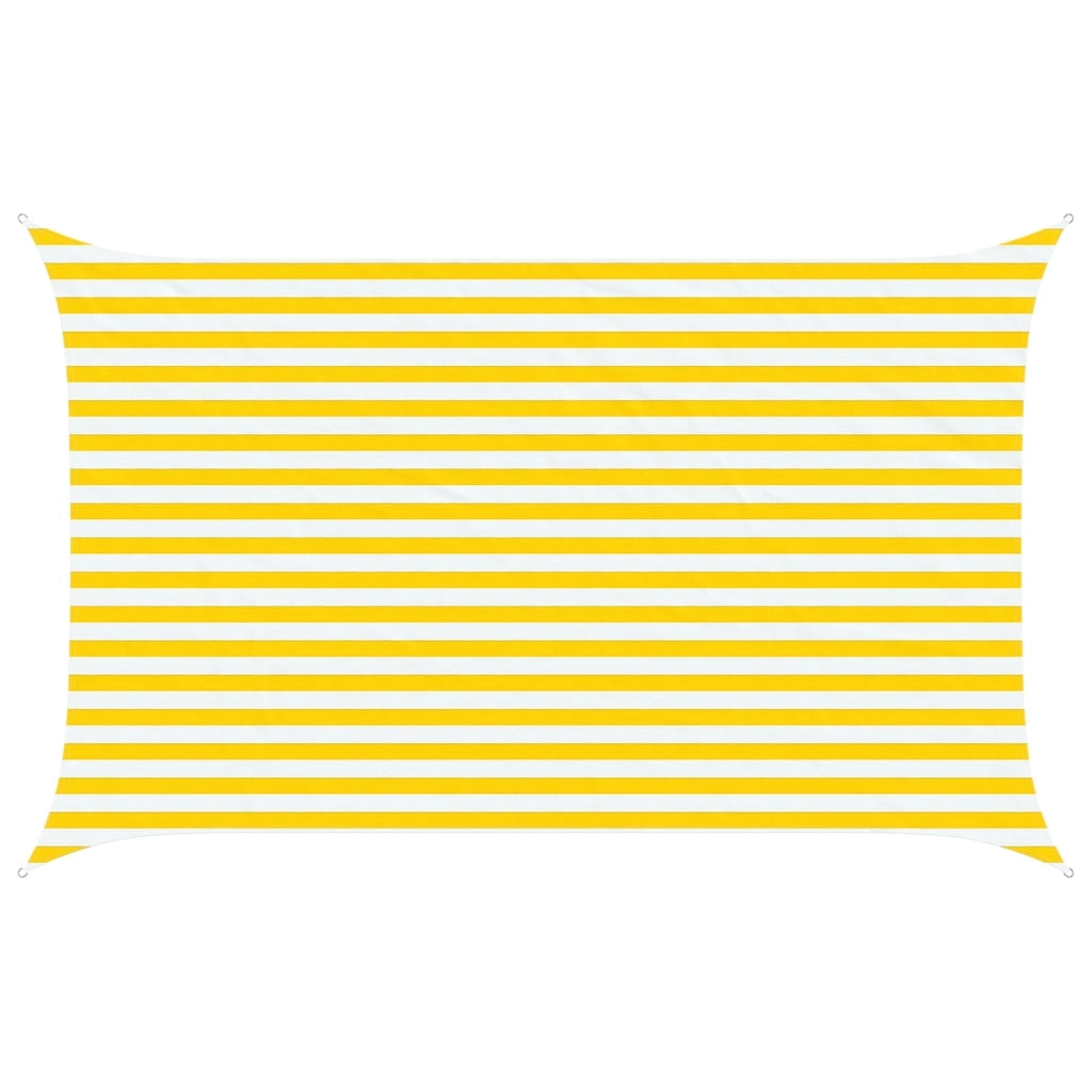 Vela da ombra solare Giallo e Bianco 4 x 2,5 m
