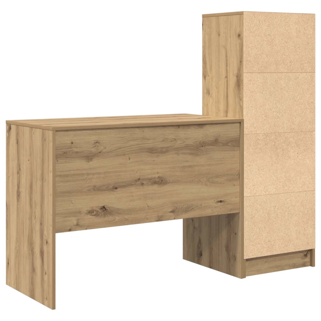Scrivania con cassetto 2 pcs Rovere artigianale 3337376