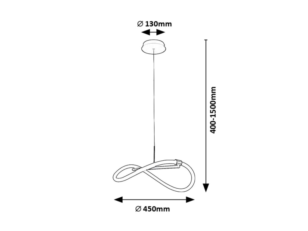 Lampada sospesa Rabalux Serena LED 15W nera acrilico Ø45