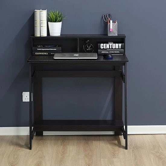 Scrivania per computer, ufficio domestico, segreteria, montaggio semplice, telaio metallico, 45,5D x 80,3L x 90,2A centimetri