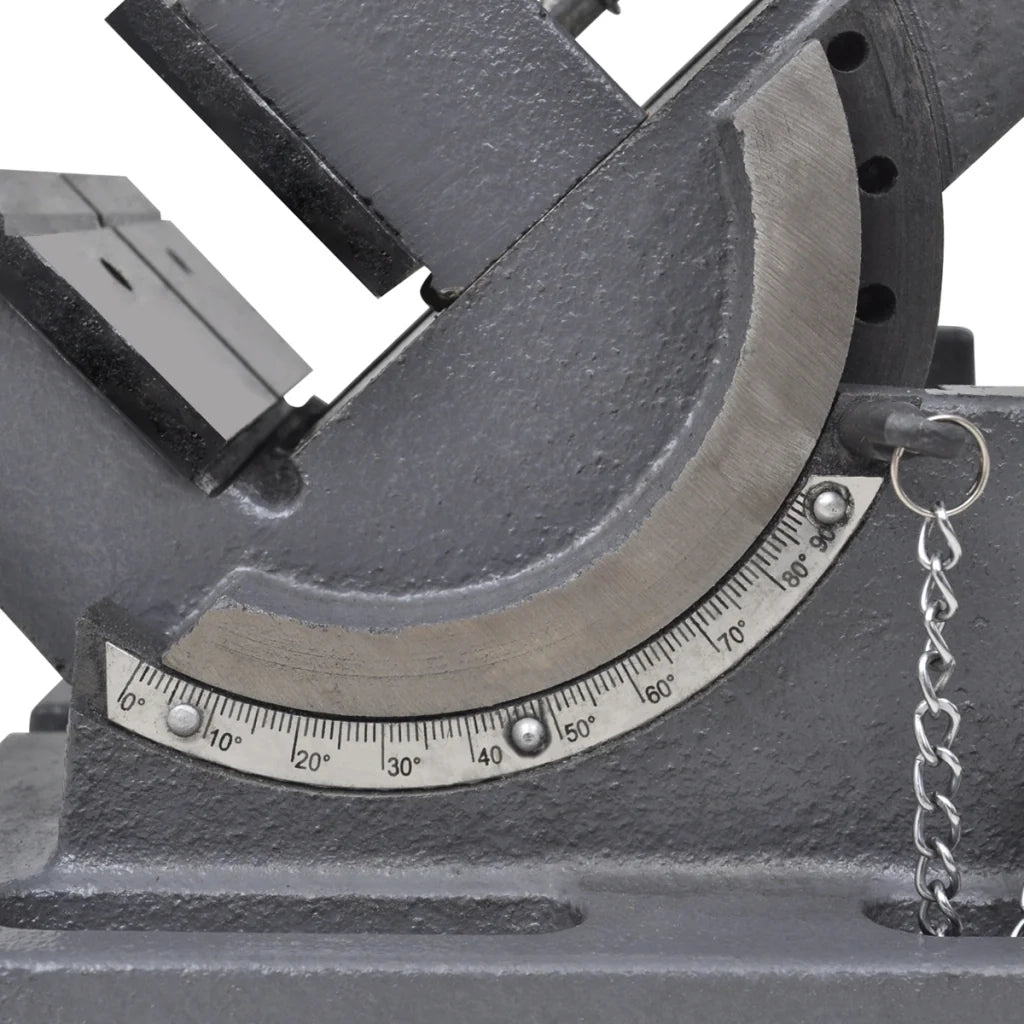 Morsa manuale inclinabile per trapano grigia 110 mm per attrezzi da garage officina e fai da te 3402086