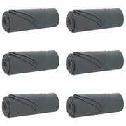 Coperte da Pile 6 pz Grigio scuro 350 x 270 cm Panno