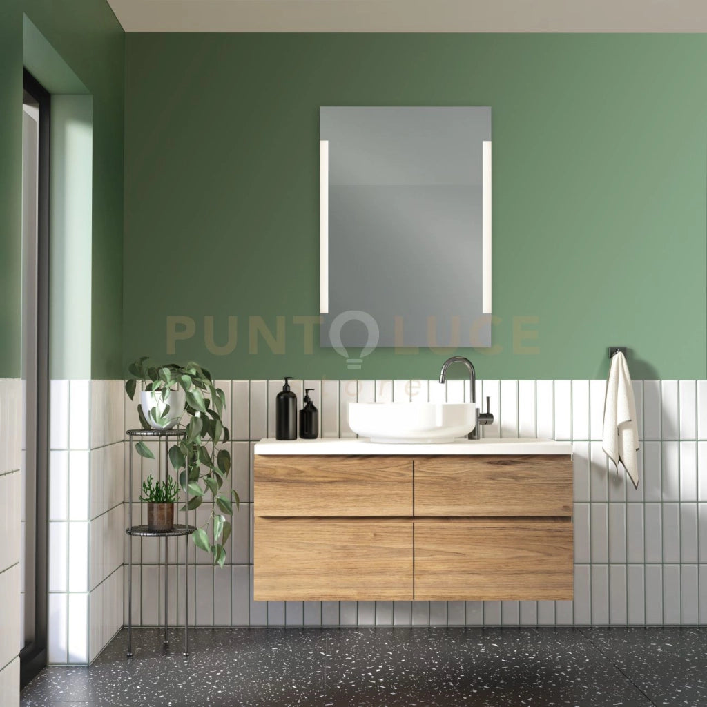 LUCY SPECCHIO DA PARETE RETTANGOLARE RETRO-ILLUMINATO CON INTERRUTTORE LED 15 W 1.700 lm 3.000 K 4.000 K 50X70CM