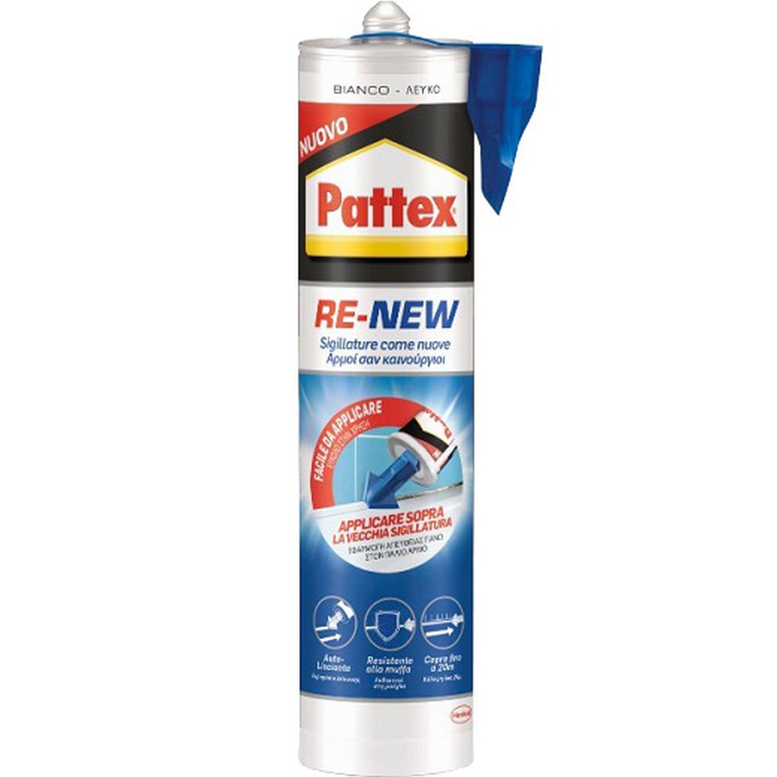 pattex bagno sano re-new bianco cartuccia 280 ml. cod:ferx.3458