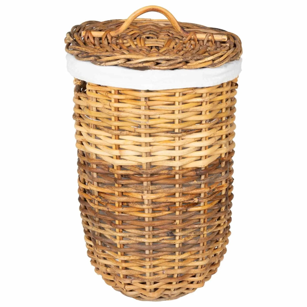 Cesto per Lavanderia 2 pz Marrone Rattan Kubu CFW9645021