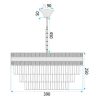 Lampada Cristal G047-cp 40cm Gold