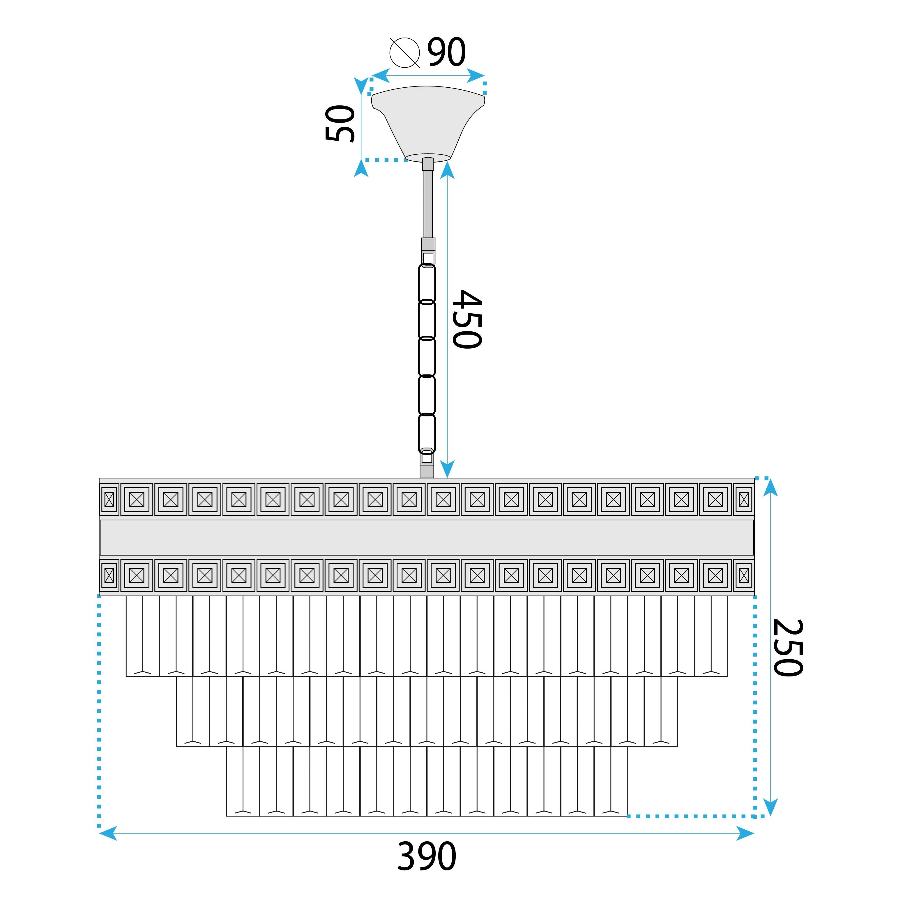 Lampada Cristal G047-cp 40cm Gold