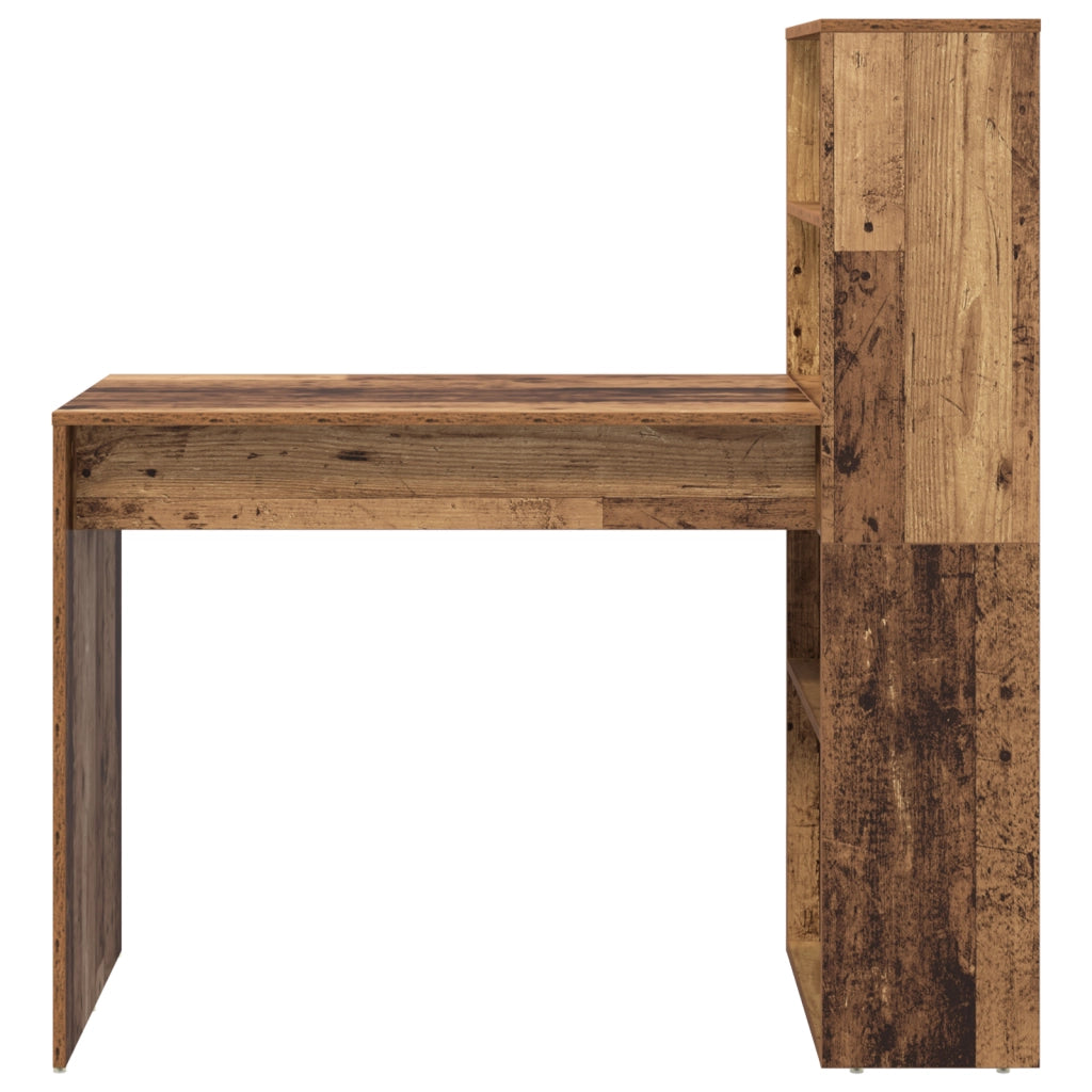 Scrivania con Archiviazione Legno Vecchio 113x54x120 cm Legno Ingegnerizzato