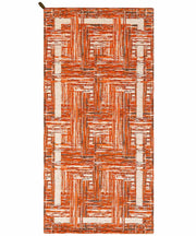 Tappeto moderno BANGKOK ARANCIONE contemporaneo geometrico astratto, passatoia arredo multiuso lavabile antiscivolo cm.55x240