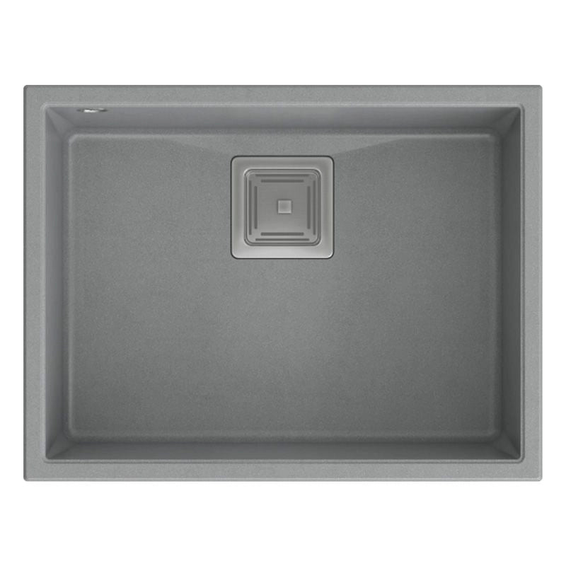Lavello In Granito David 50 Grey Metallic Tappo rame spazzolato