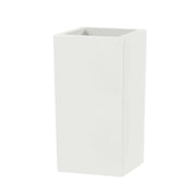 Vaso Quadrato Indoor e Outdoor Tera Schio Cubo Alto Chalk 41x41 cm in Plastica Bianco Gesso