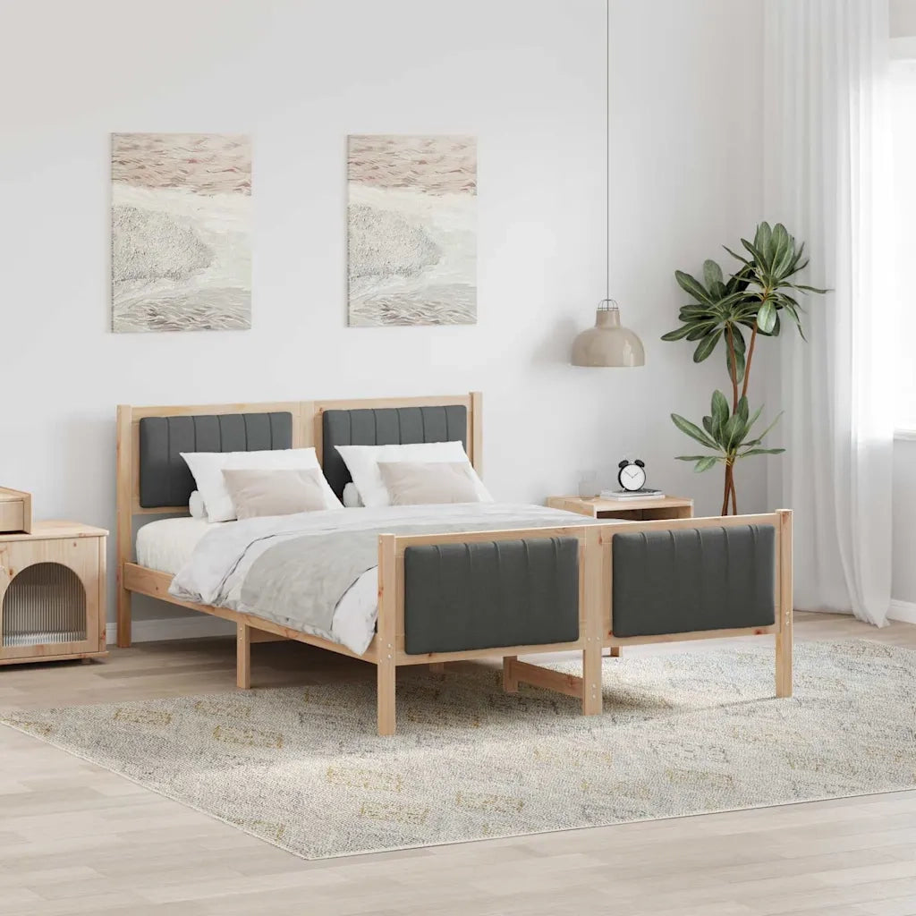 Struttura del Letto marrone e grigio scuro 140 x 200 cm 3394319
