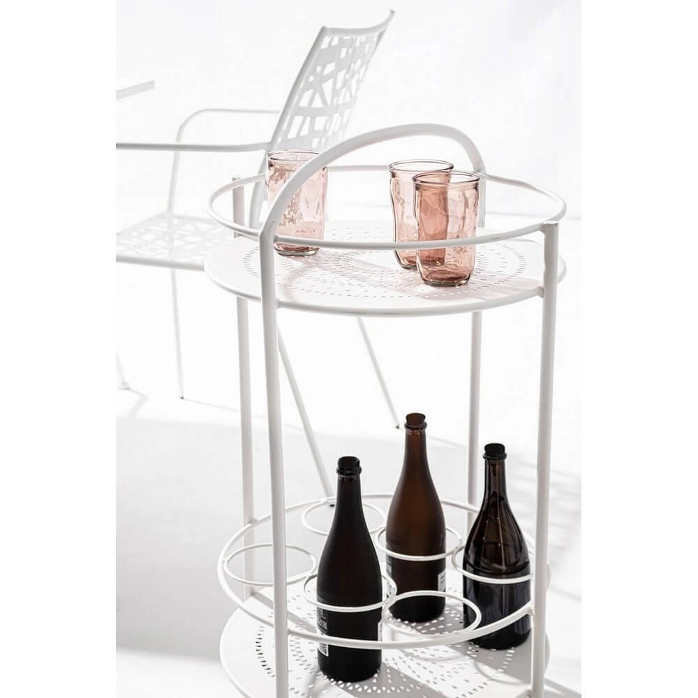 Carrello Portabottiglie da Esterno in Acciaio con Ruote - RUGGED