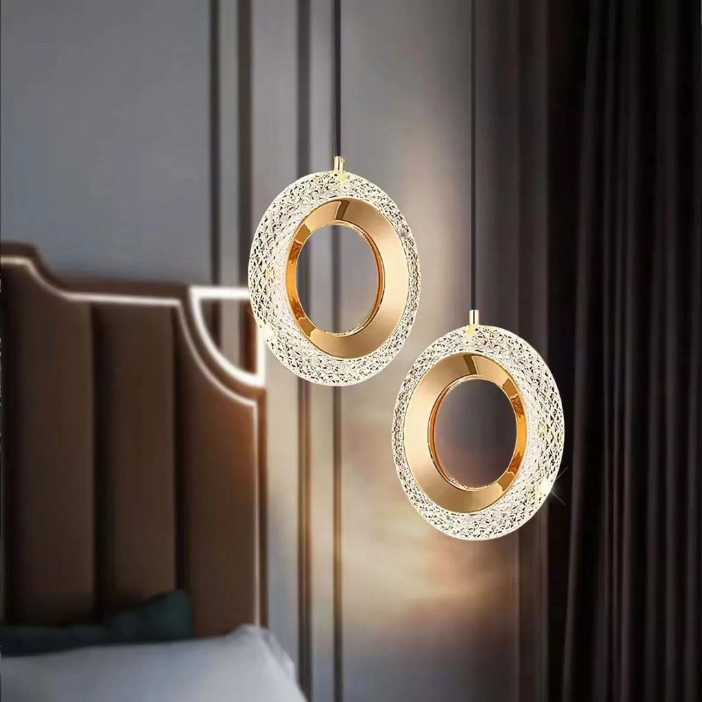 Lampadario A Sospensione In Cristallo G119-1cp Gold