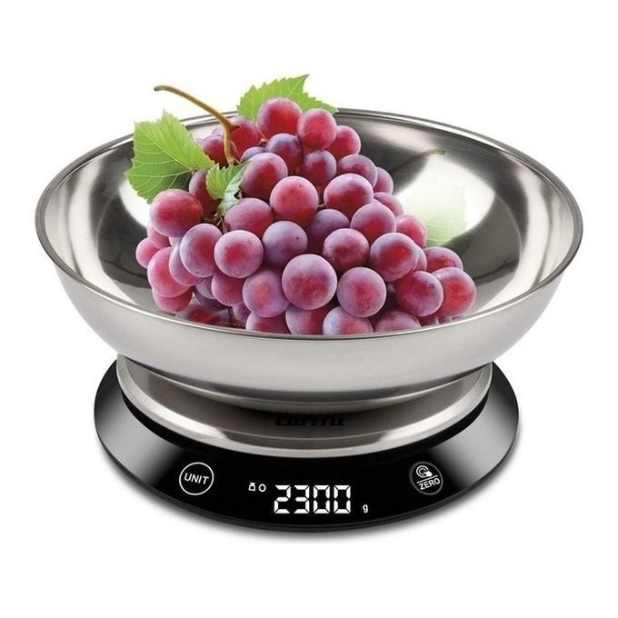 Girmi PS84 Nero, Acciaio inossidabile Superficie piana Rotondo Bilancia da cucina elettronica