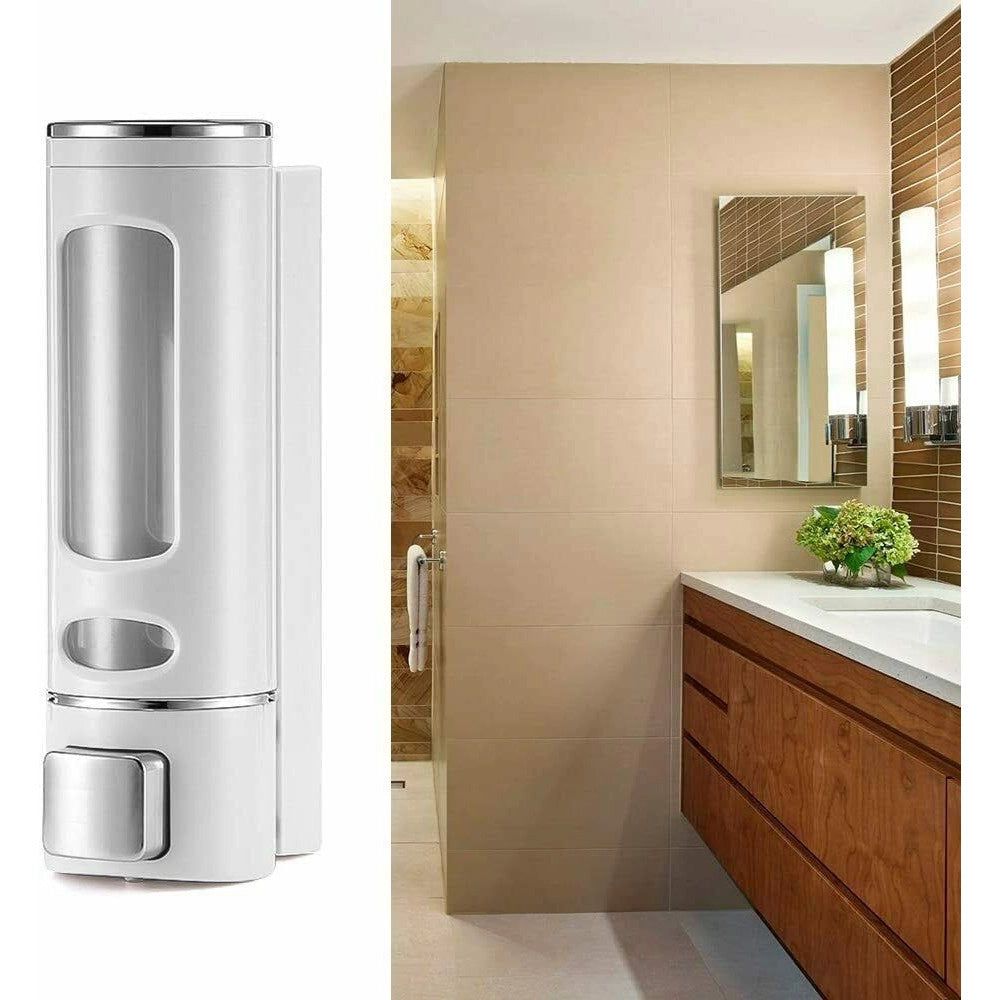 Trade Shop - Dispenser Erogatore Porta Sapone Manuale Dosatore Professionale A Muro 400ml -