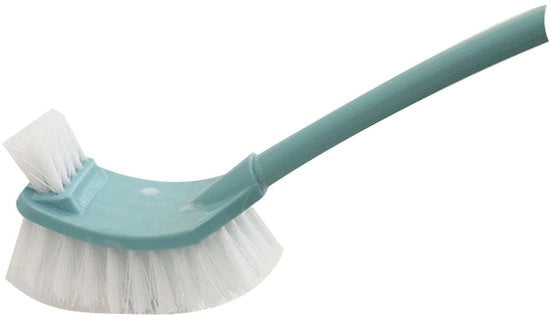 Spazzolino da bagno compattabile - Spazzolino da bagno con asta - Disegno curvo - Manico lungo - Utilizzo domestico - Blu - Set di spazzolini da bagno