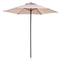 Ombrellone da Giardino Ø2,4 m Palo Ø32 mm in Ferro Telo in Poliestere Garden Grigio Chiaro