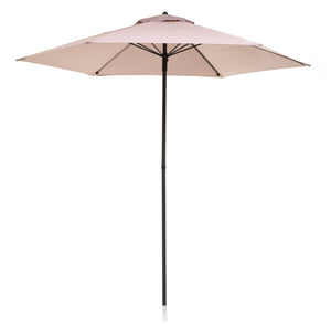 Ombrellone da Giardino Ø2,4 m Palo Ø32 mm in Ferro Telo in Poliestere Garden Grigio Chiaro