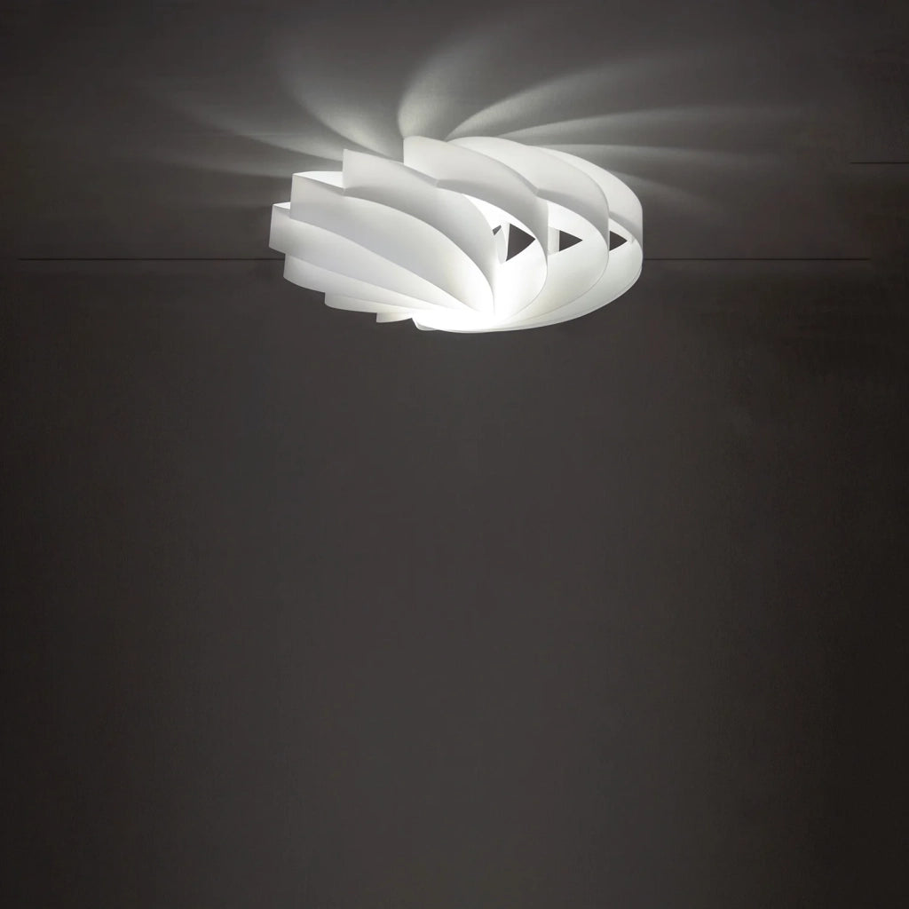 Plafoniera Moderna Flat Polilux ® Bianco 3 Luci E27