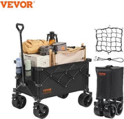 Carrello Bolderkar Opvouwabile - Carrello con Rulli - Manubrio Multifunzionale e Regolabile - Capacità di Carico 205 kg - Nero - 132 cm x 56 cm x 106 cm