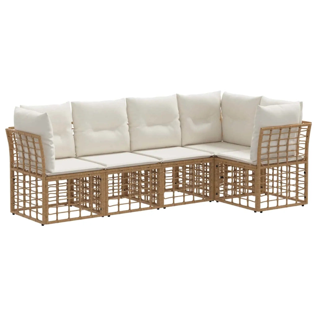 Set di divani da esterno Naturale Poliestere 3437468