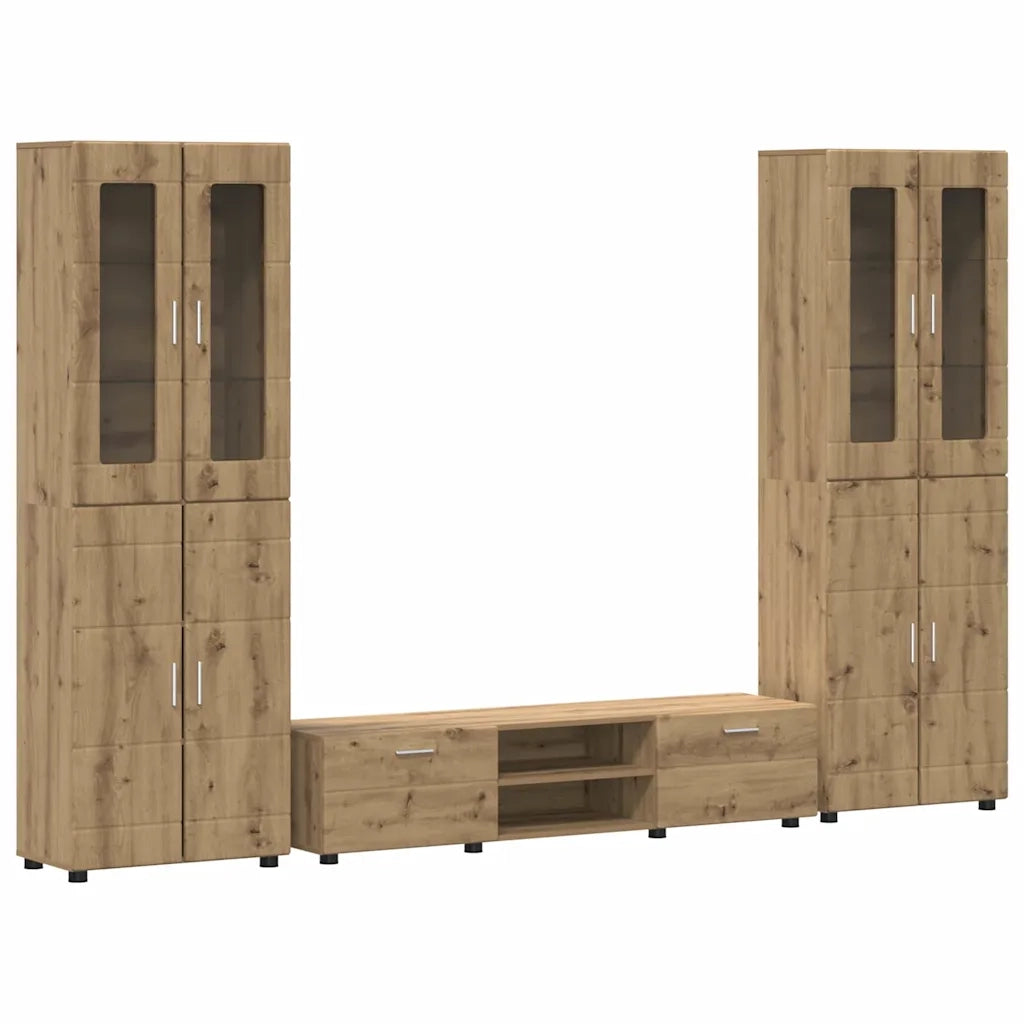 Set mobile TV FLORIN 3 pcs Rovere artigianale Legno multistrato 3398003