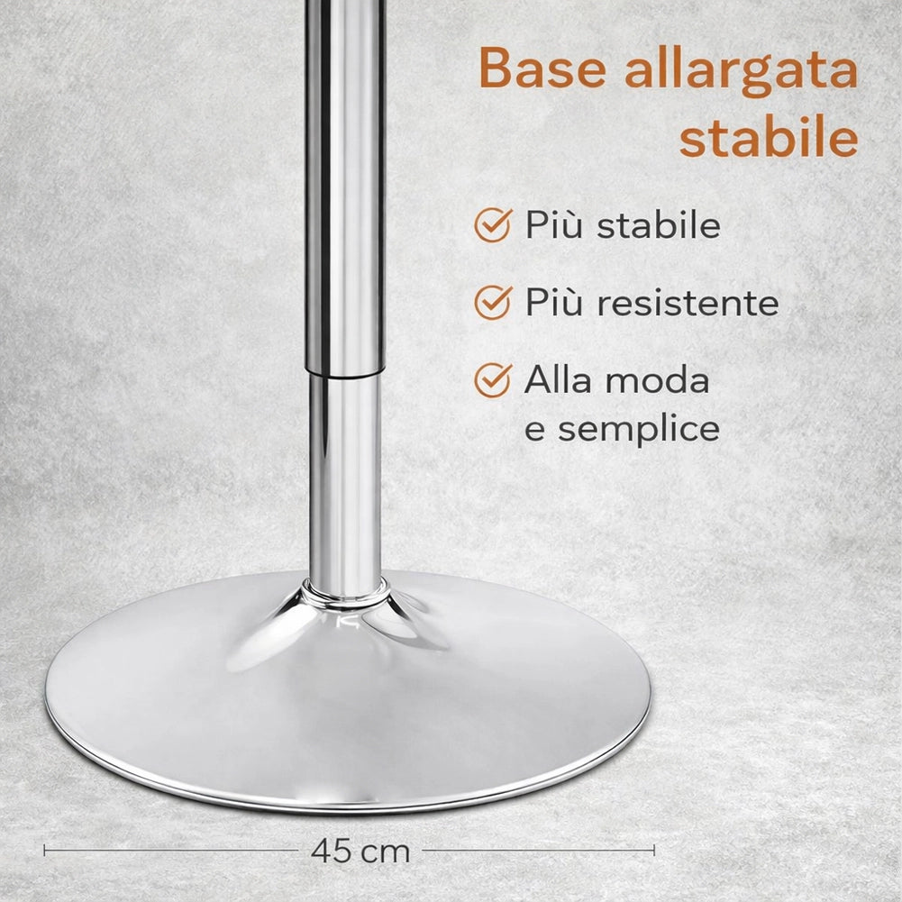 Tavolo Bar Girevole 60 cm Altezza Regolabile 70-91 cm Moderno Cucina Bianco