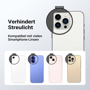 Portafiltro per smartphone, supporta filtri fotografici diffusione ND polarizzatore da 67 mm, attacco cold shoe per LED e microfono, accessorio per fotografia con cellulare