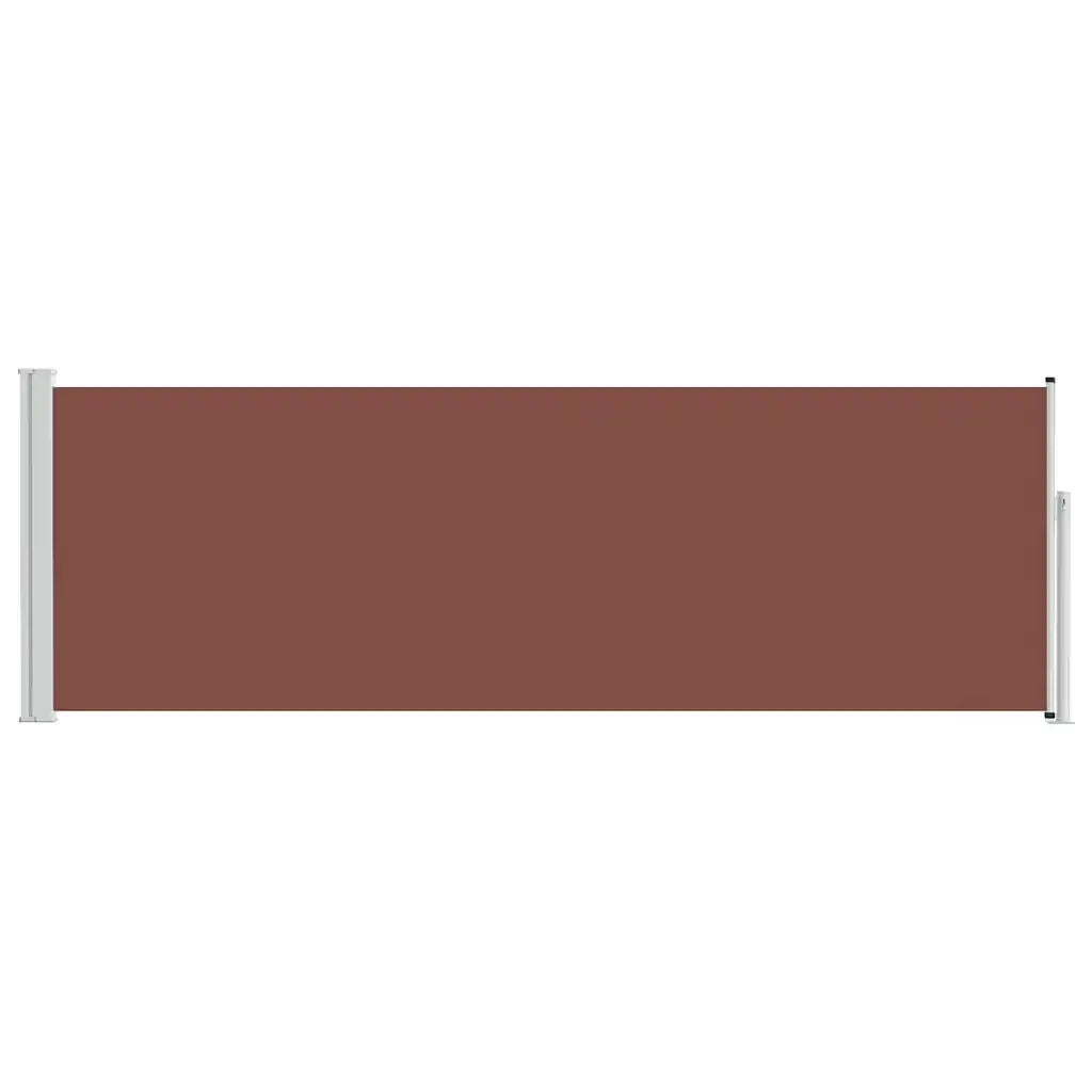Tenda Laterale Retrattile per Patio 100x314 cm Marrone 48375