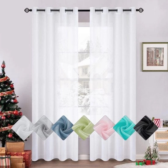 Vetrata Preassemblata con Ganci - Vetrata Persiane - Vetrature - Vetrata con Ganci - 140 x 215 cm/Bianco - 2 pezzi