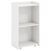 Leggio mobile legno podio presentazione 2 ripiani conservazione ruote universali-Leggio computer portatile chiesa ufficio scuola 105cm Bianco