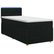 Letto box spring con materasso Nero 90 x 190 cm Tessuto 3452822