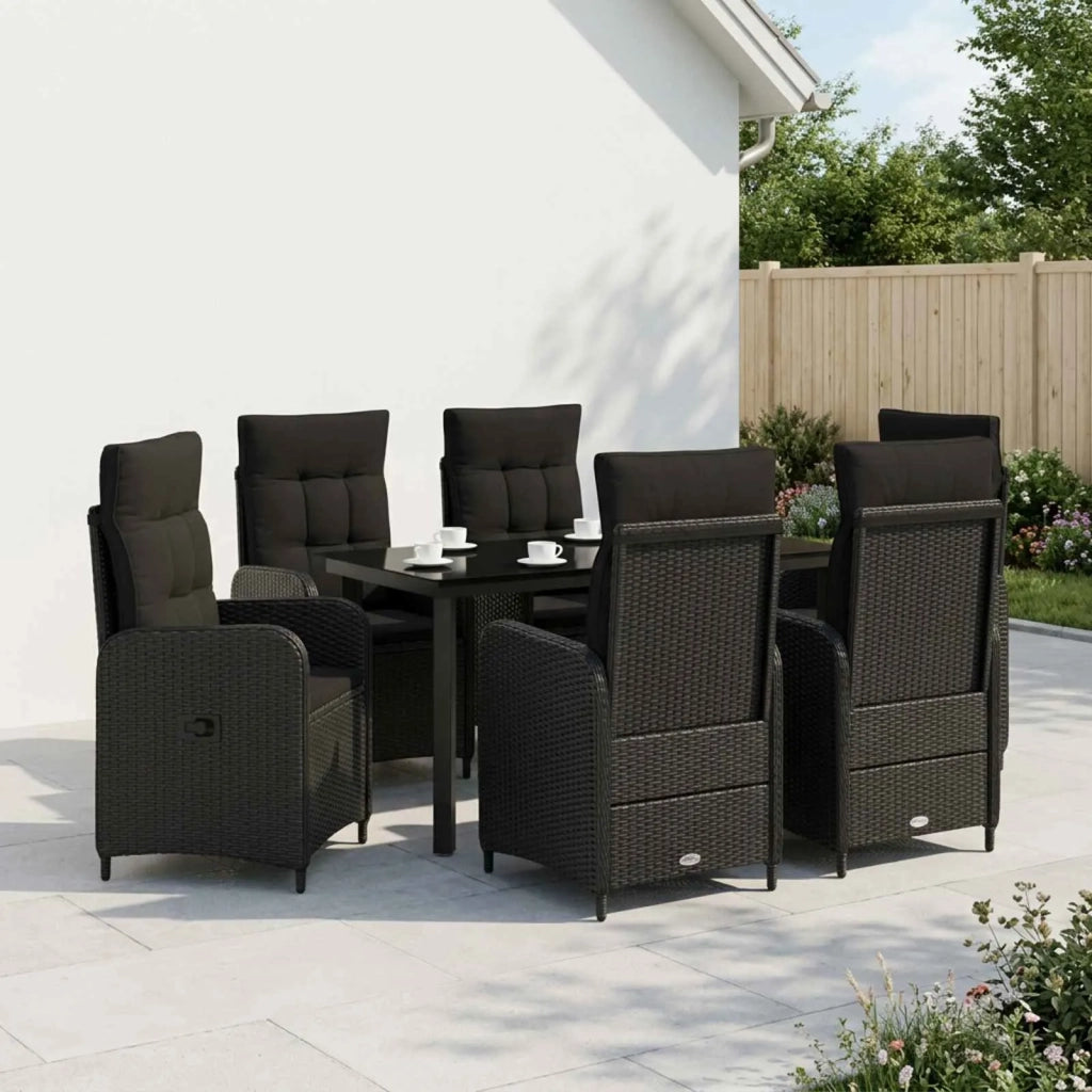Set Tavolo da Salotto 7 pz Nero 3422479