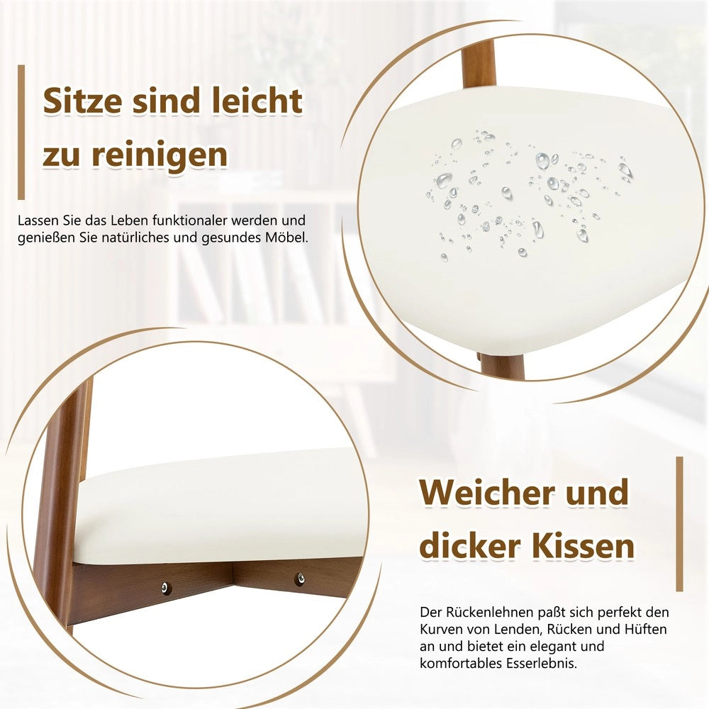 Set 2 Sedie da Pranzo Imbottite con Schienale Ergonomico ¨C MINIMAL ¨C Legno, Moderne