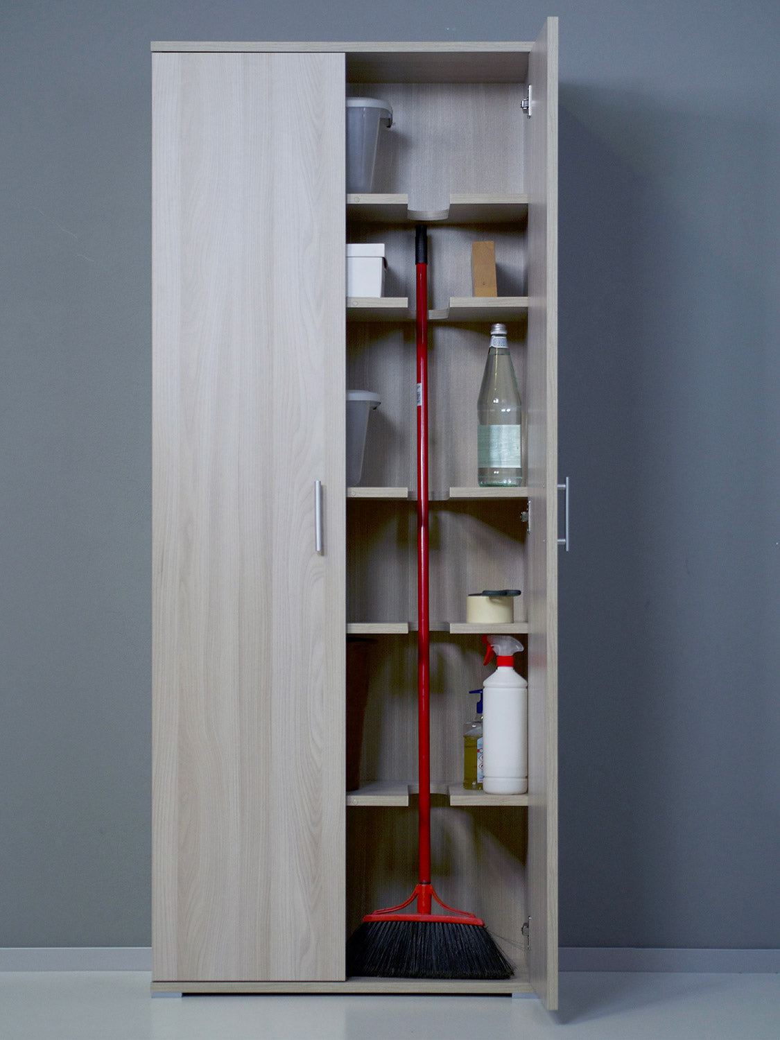 Armadio Portascope 2 Ante 6 Ripiani 72,3x36x177,1 cm in Truciolare Nobilitato Olmo