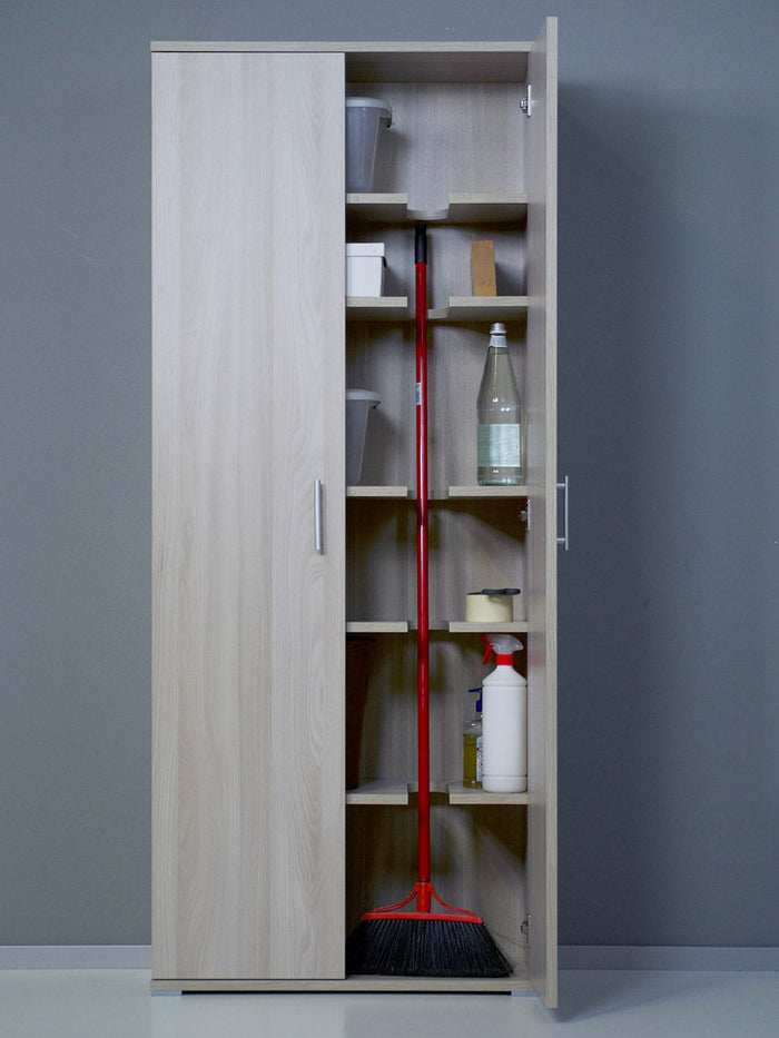 Armadio Portascope 2 Ante 6 Ripiani 72,3x36x177,1 cm in Truciolare Nobilitato Olmo