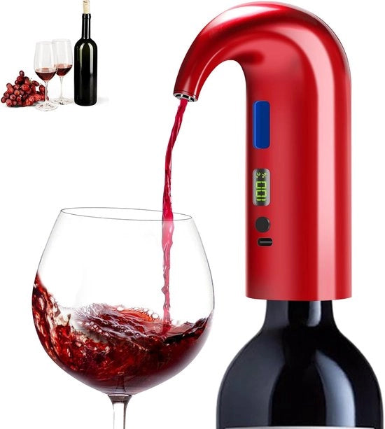 Dispensatore di Vino Portatile con Visualizzazione della Temperatura - Lampada a Vela Elettrica e Decanter