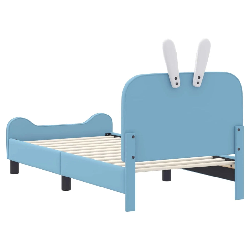 Struttura letto bambini con testata Blu 80 x 160 cm PU