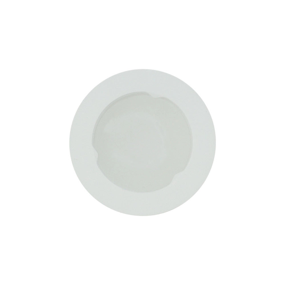 Trade Shop - Porta Faretto Fisso In Gesso Da Incasso Per Lampade Gu10 A Led Tondo Con Vetro -